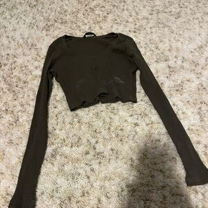 Shein army green long sleeve